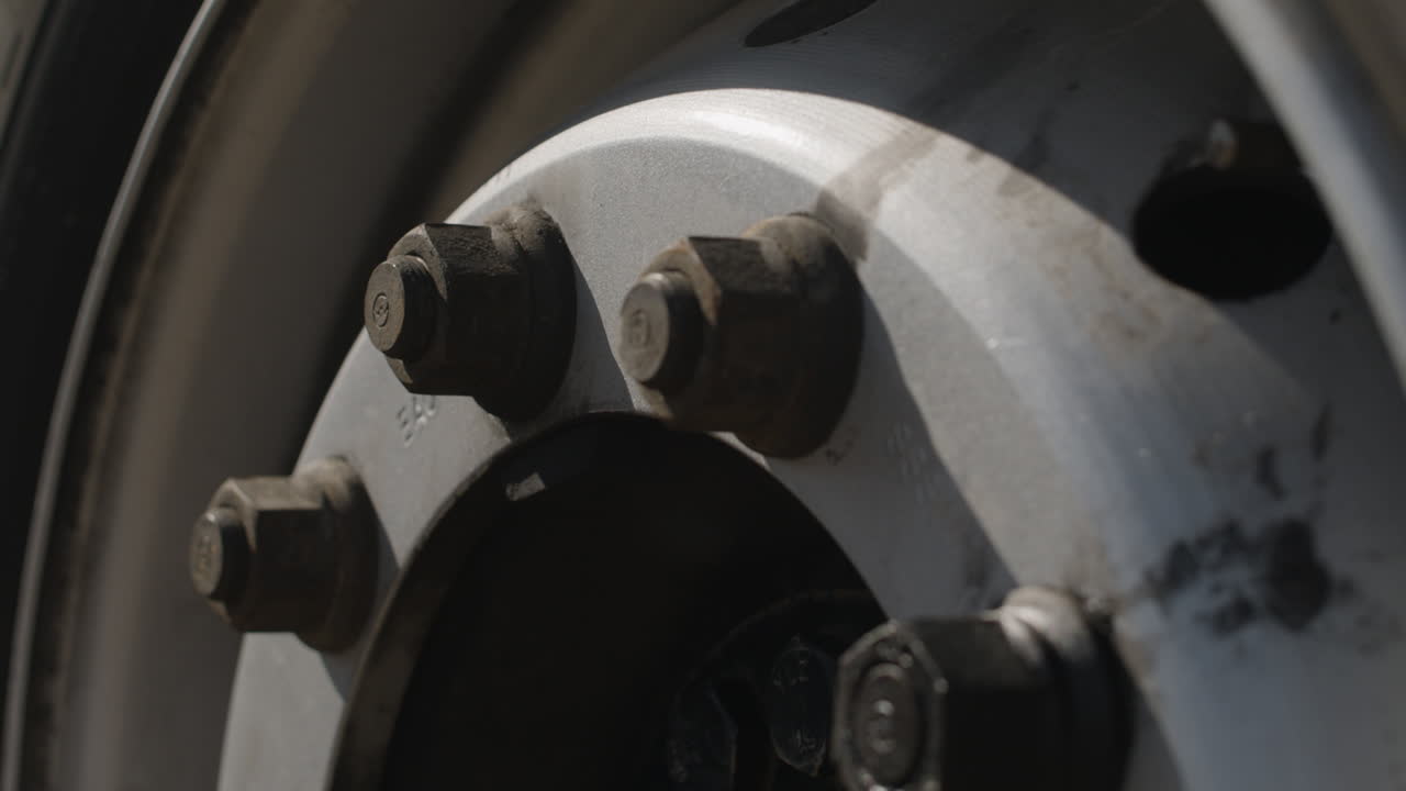 Close-up of Wheel and Lug Nuts