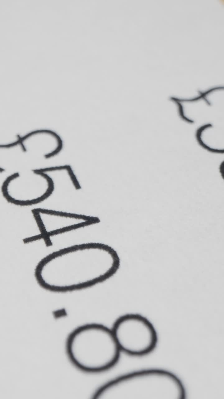 Close Up Vertical Video Of UK Bill Rise In Cost Of Living And Price Increase 1