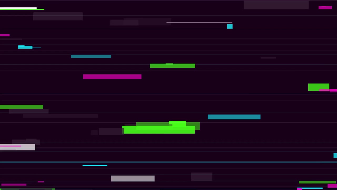 Digital Glitch Effect with Colorful Rectangular Bars on Black Background