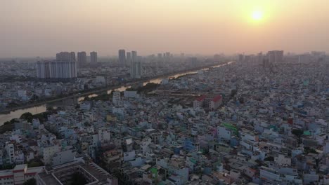 Vista-Aérea-De-La-Ciudad-De-Ho-Chi-Minh,-Vietnam