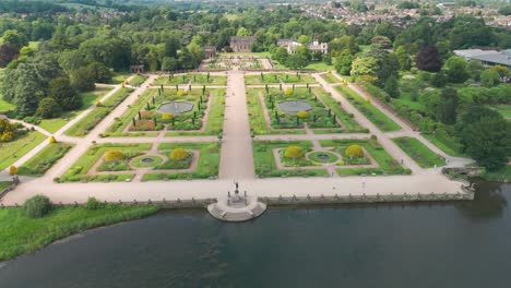 scenic landscapes of italian garden trentham in stoke-on-trent, england, united kingdom