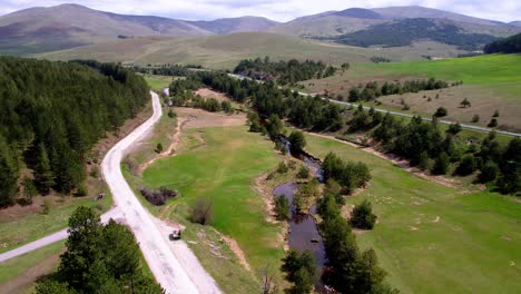 Vista-Aérea-De-La-Montaña-Zlatibor,-Serbia