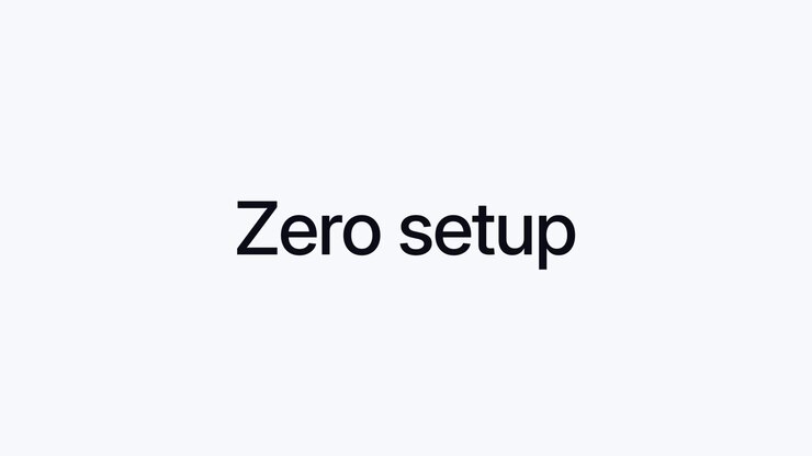Animated Text Displaying Zero Setup on White Background
