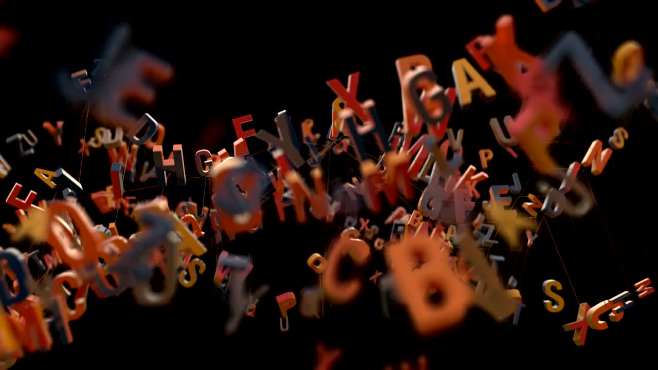 las letras del alfabeto 4k.