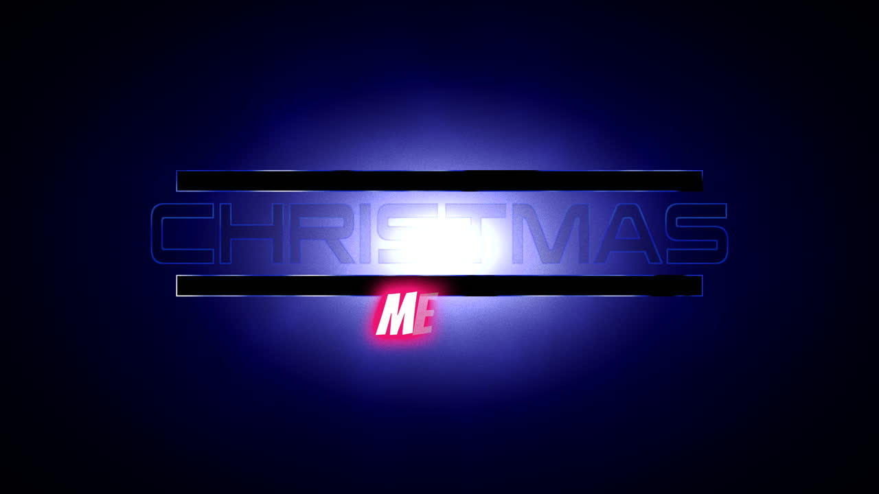 feliz navidad texto retro con efecto de cine en el espacio negro