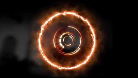 animation of circle moving on black background