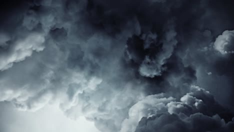 a lightning strike on a cloudy dramatic stormy sky 4k
