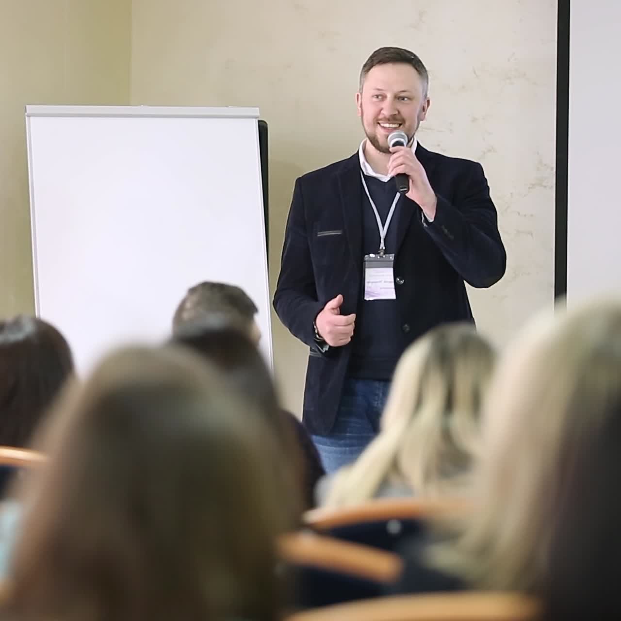 conferencia de negocios y presentación