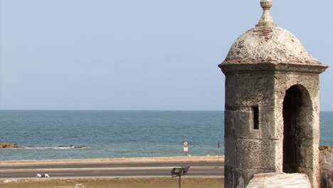 watchtower of the fortress of castillo de san felipe de barajas, cartagena, colombia