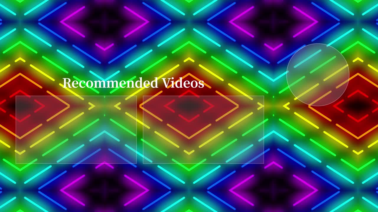 네온 표지판 패턴 엔드 카드 엔딩 스크린 모션 그래픽