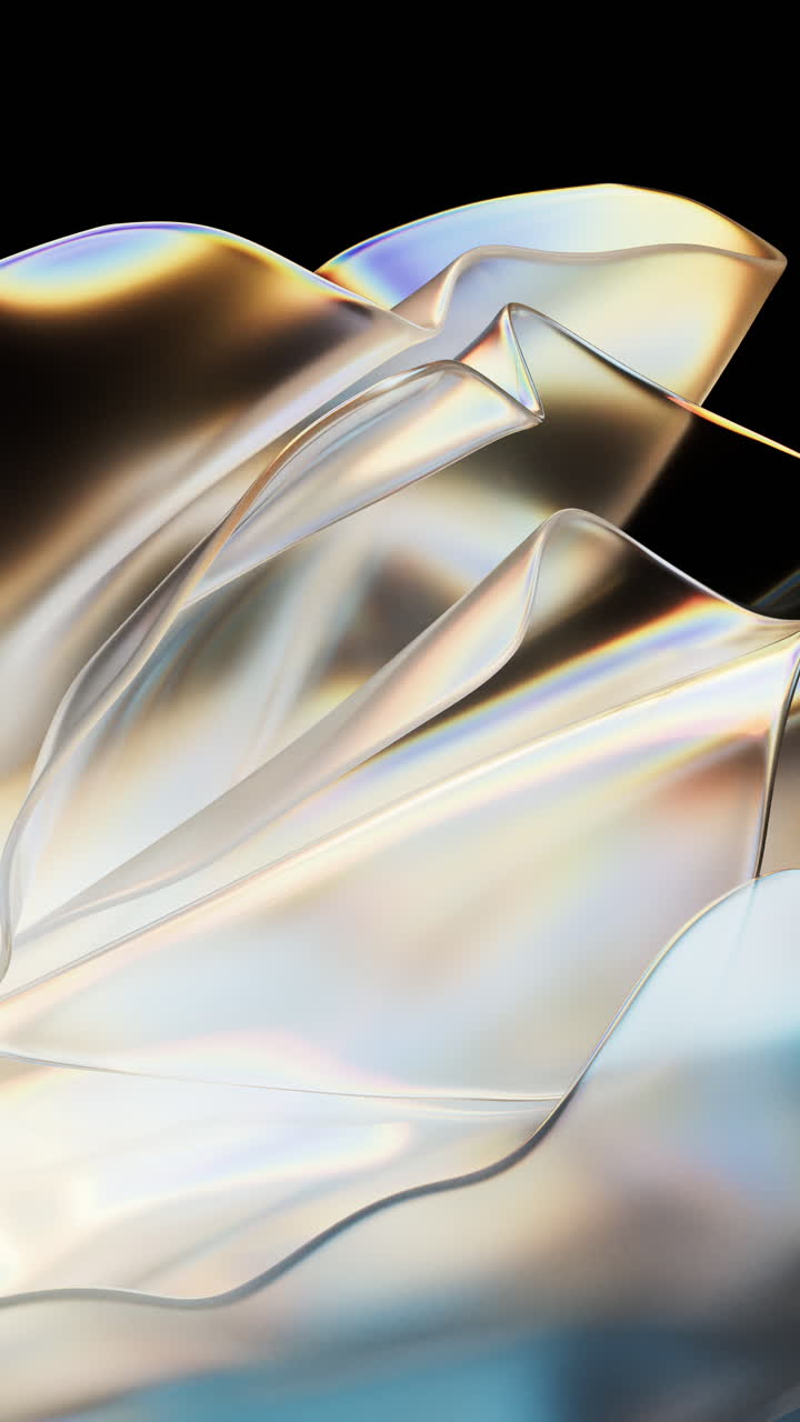 Flowing transparent multilayer cloth background, 3d rendering.