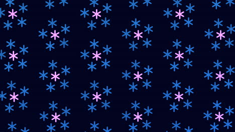 patrón de copos de nieve de neón abstracto