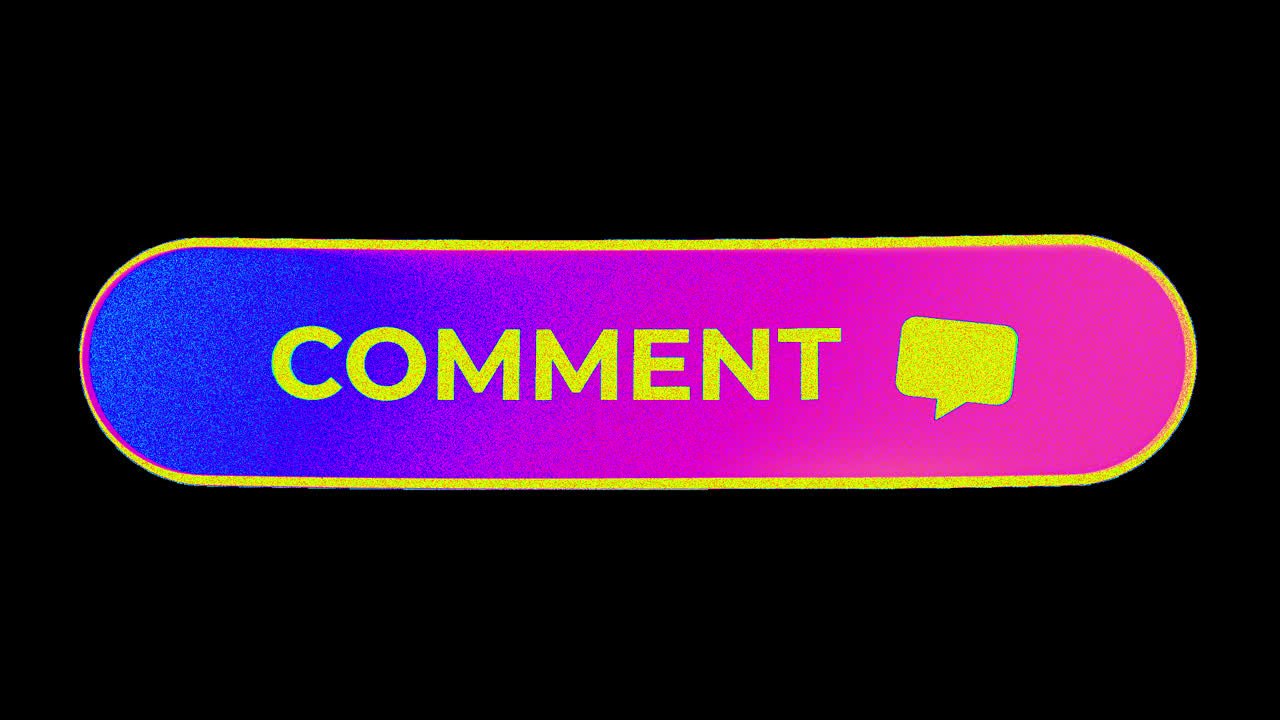Colorful Animated Comment Button with Speech Bubble Icon