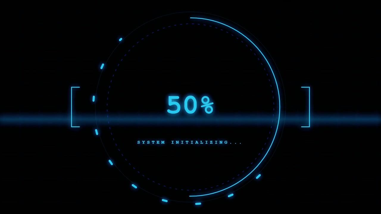 Digital System Loading Interface with Percentage Counter