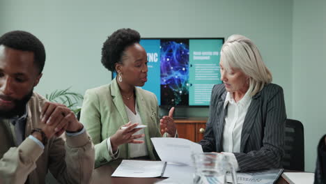 business meeting with diverse professionals