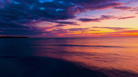 dramatic sunset over water