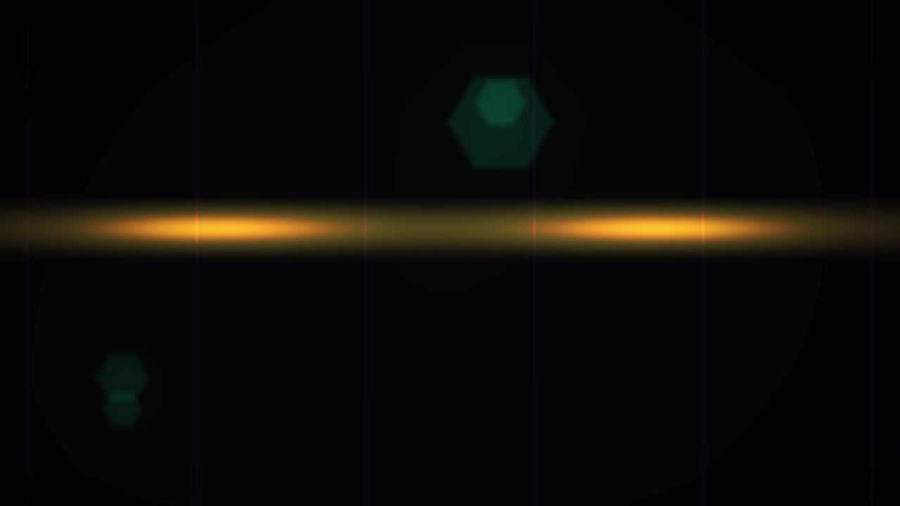 Abstract Golden Light Flare Transition on Black Background