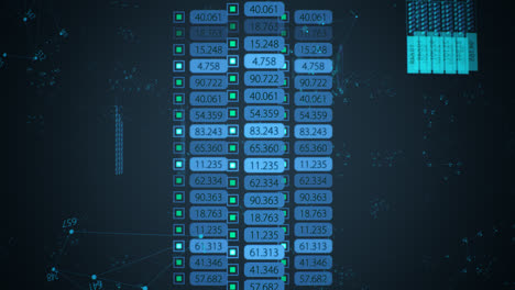 interfaz gráfica futurista avanzada. la pantalla está llena de información digital, botones y barras de progreso. muestra diagramas abstractos, gráficos e infografías con plantillas de estadísticas virtuales.