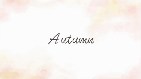 Animated closeup flowers and Autumn text, summer background. Stock video