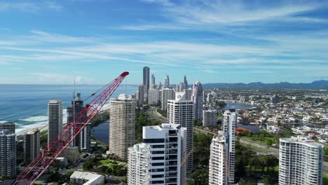 high-rise construction boom in the popular gold coast coastal beachside suburb main beach