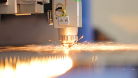 laser cutting machine in operation