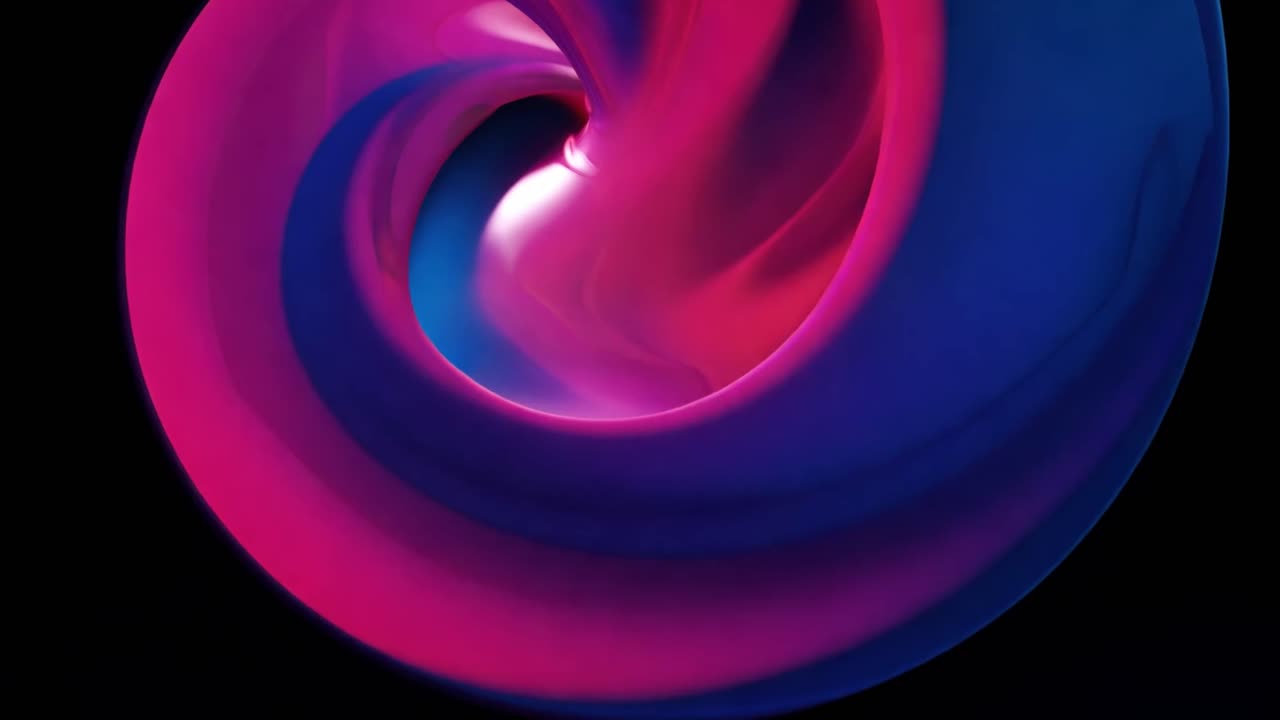 Abstract Swirling Fluid in Pink and Blue