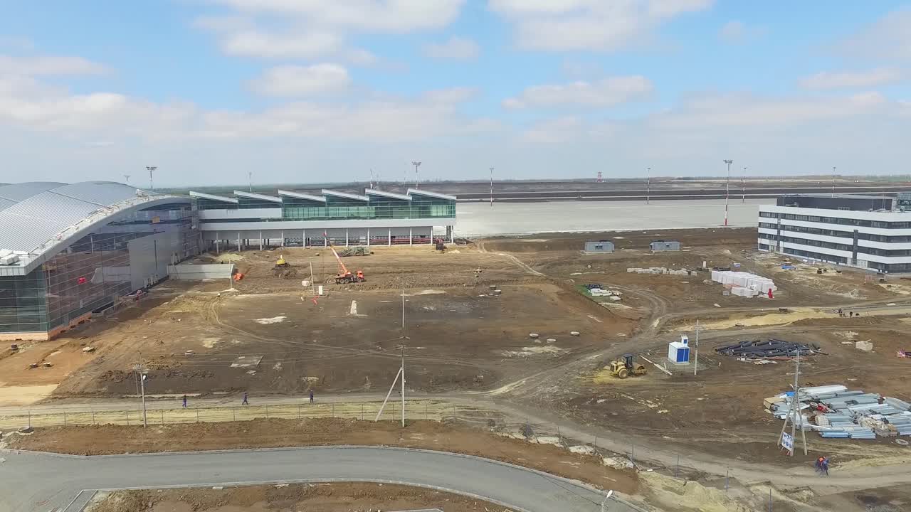 sitio de construcción de un aeropuerto