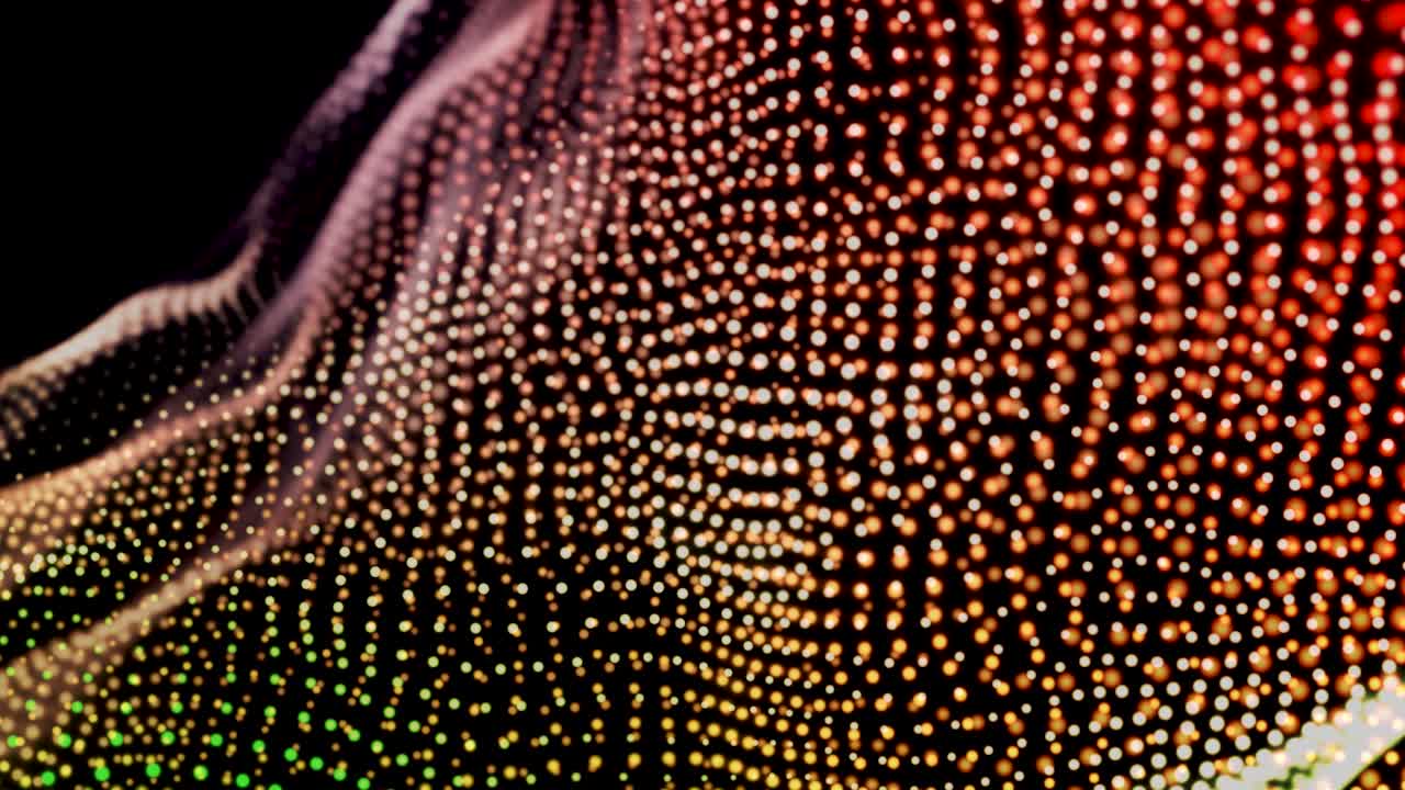 Abstract Colorful Dotted Wave