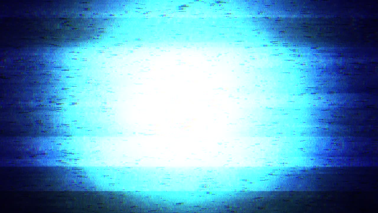 una falla azul con un resplandor central brillante.