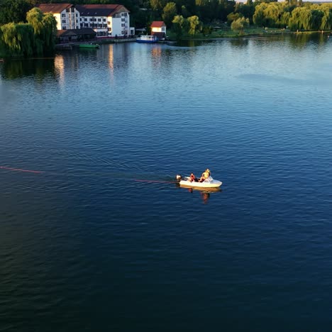 motor boat on the river