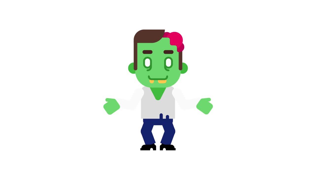 비는 기하며 손을 들어 올린다. - 할로윈 캐릭터, 알파 채널