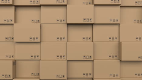 animation eines stapels von kartonkisten, die sich in einer nahtlosen schleife bewegen