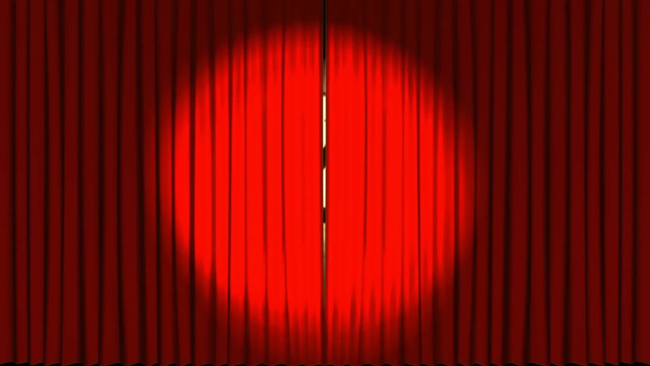 영화 카운트다운과 함께 극장 무대