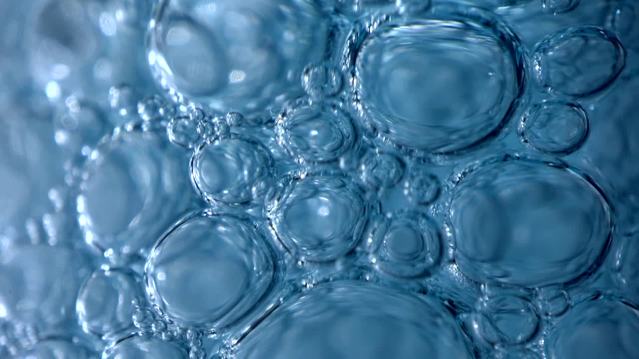 공기 거품, 비누 거품, 물의 표면 긴장, 무지개, 눈부신 비누 거룩, 다채로운 빛 반사, 비디오 효과, 배경, 4k