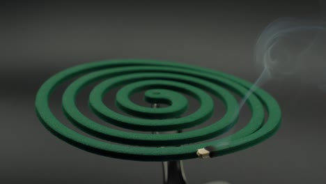 mosquito coil incense taken on a black background