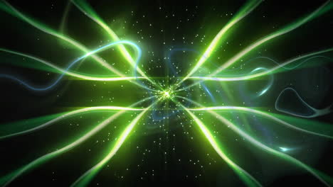 animation of light spots and light trails on black background