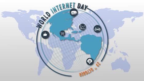 animation showcasing global internet connectivity themes