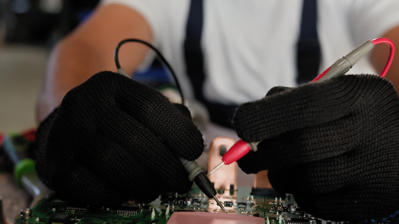 Mechanic performing vehicle maintenance and repair