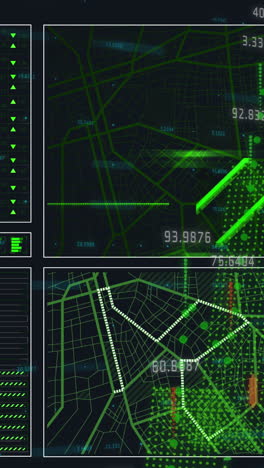 animación del procesamiento de datos financieros en pantallas digitales