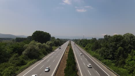 carretera de tráfico de drones aéreos