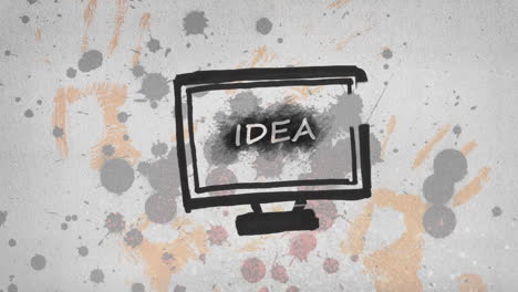 animación digital de una idea en un monitor
