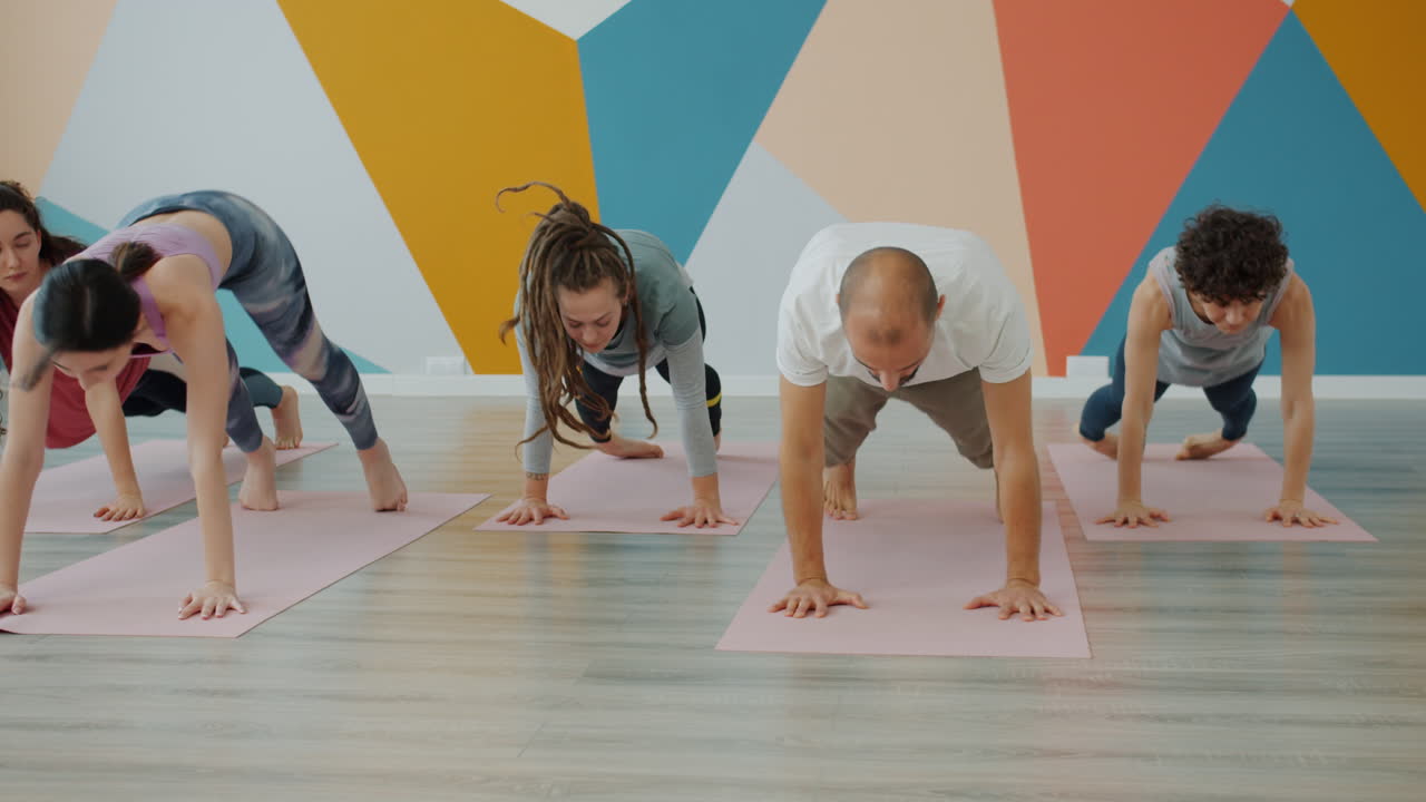 Yoga Class Downward-Facing Dog Pose