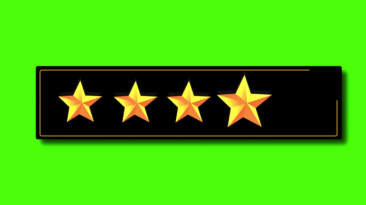 Customer review five star rating on transparent background animation channel just drag and drop