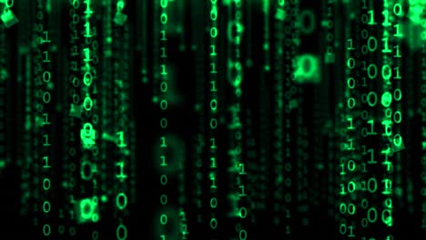 binary code innovation technology animation - 4k loopable