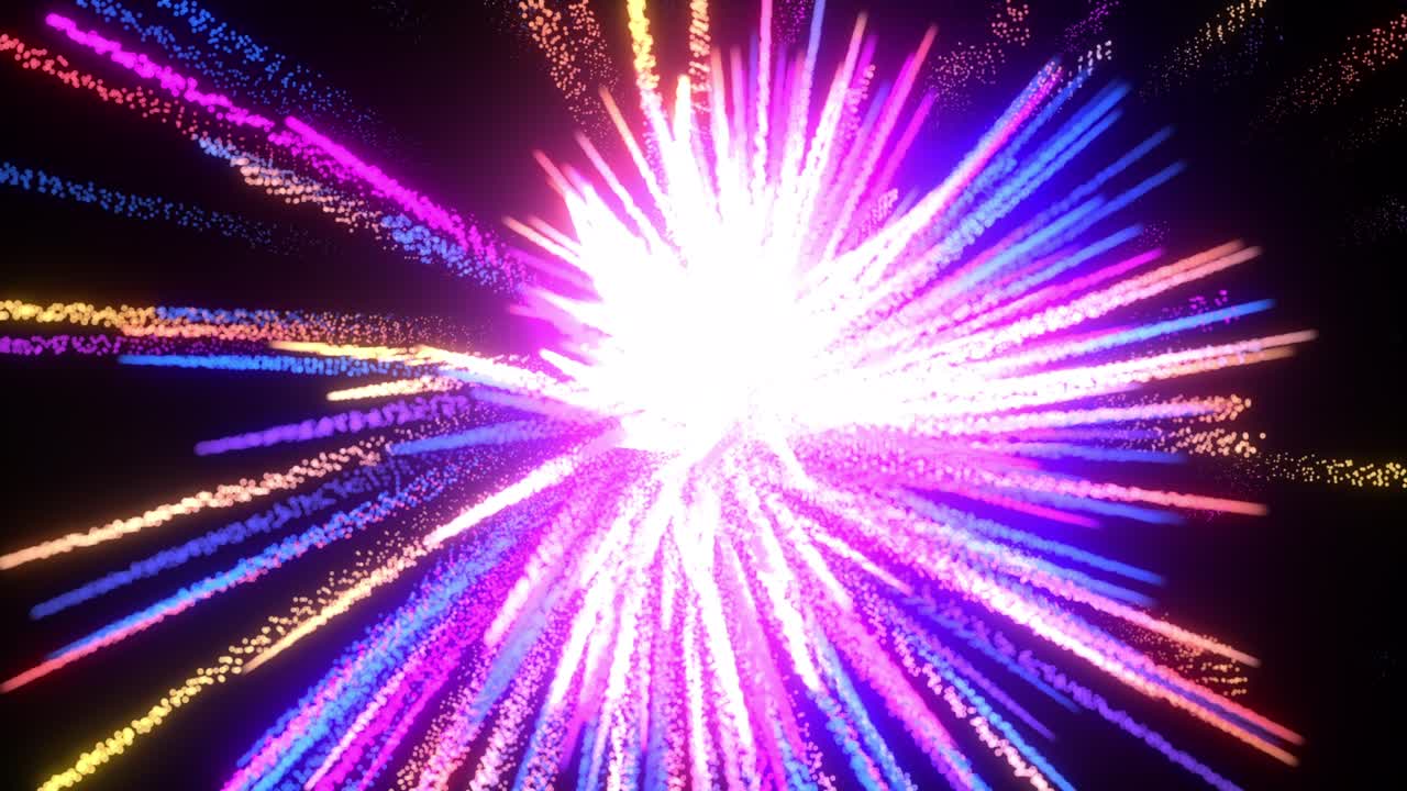4k 추상적인 원활한 루프 빛, 다채로운 네온 스파크 입자, 그래디언트 빛 효과, 이벤트, 콘서트, 타이틀, 트레일러, 프레젠테이션 쇼의 배경.