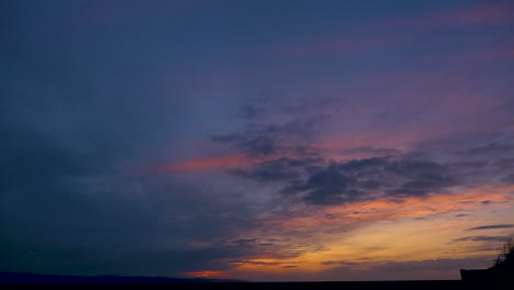 lapso de tiempo al atardecer en parkgate, en la península de wirral