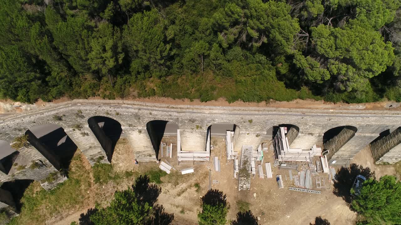 Aqueduct of Peg&otilde;es Tomar Portugal Aerial View
