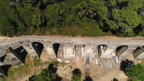 aqueduct of pegões tomar portugal aerial view