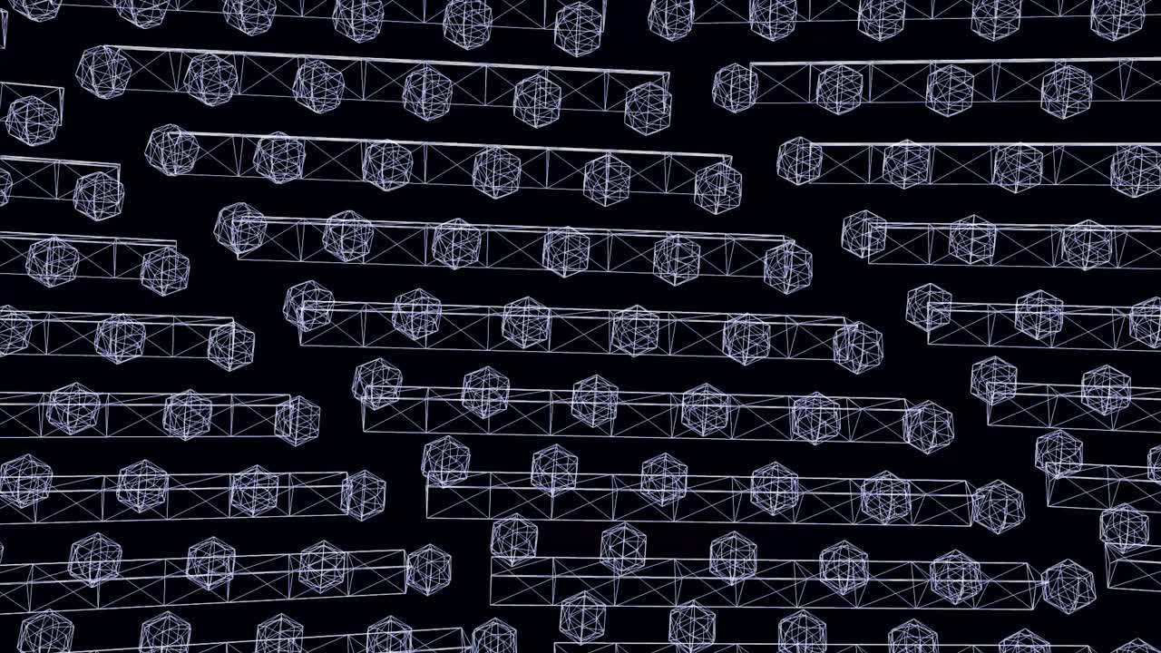 Abstract Geometric Wireframe Design