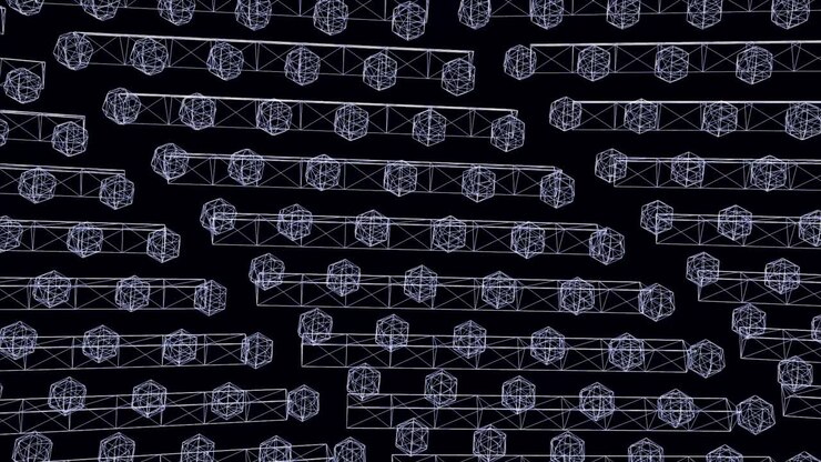 Abstract Geometric Wireframe Design